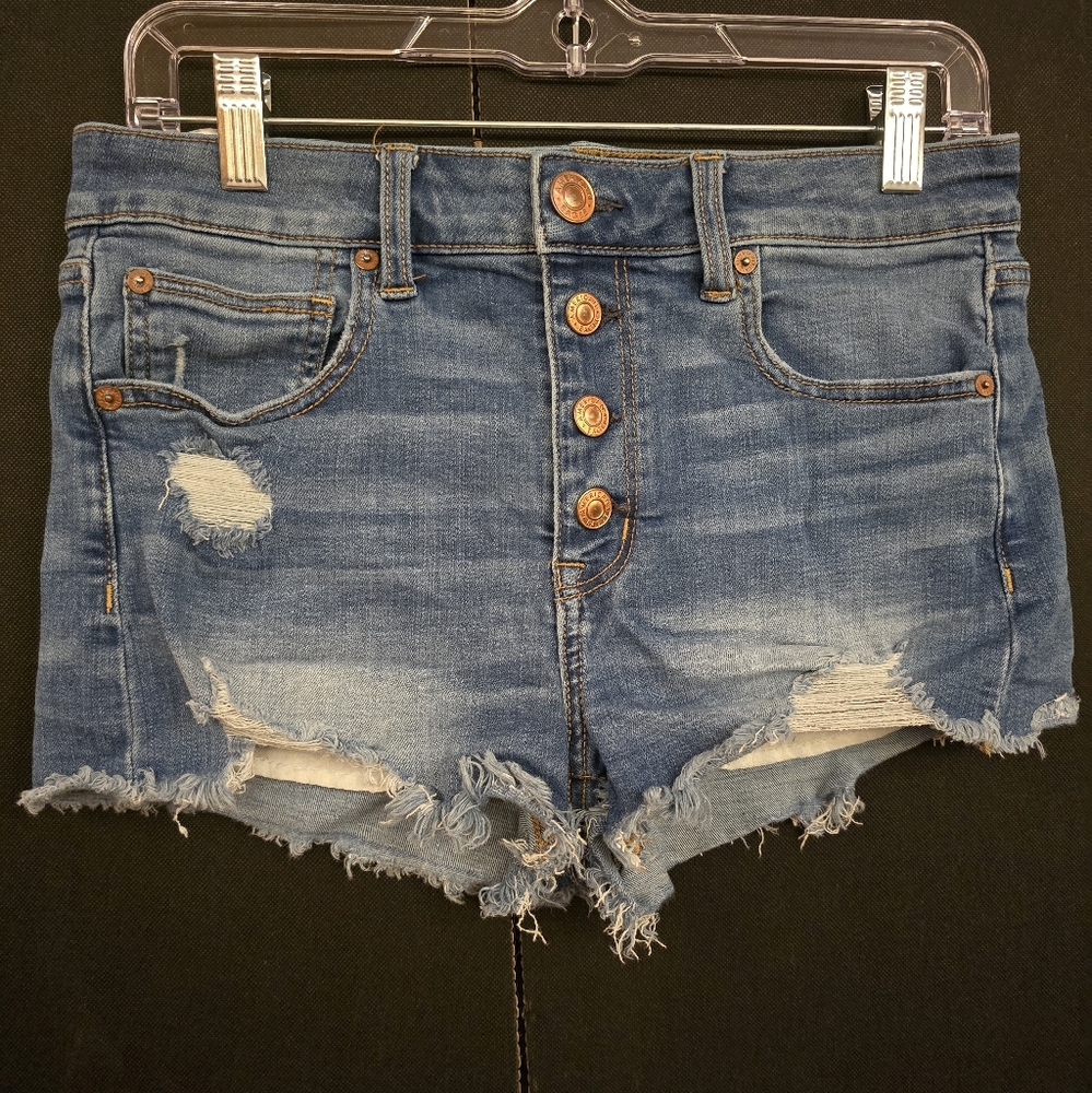 American Eagle super stretch denim cutoff shorts size 8